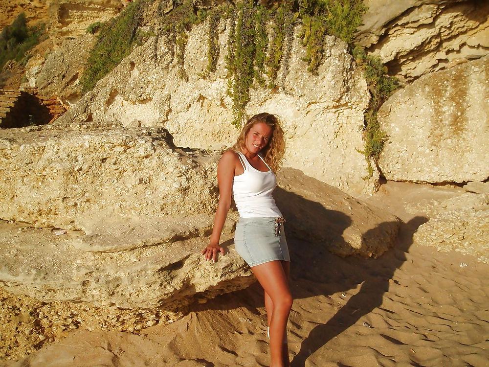 11P Curly mature at the beach 