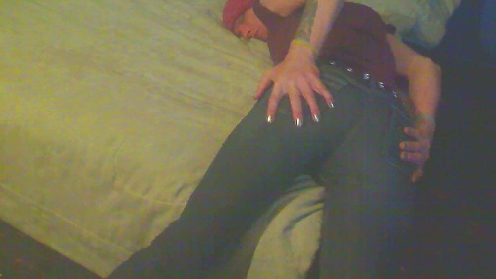 25P Teasing in jeans n shoes. then the ace of spades