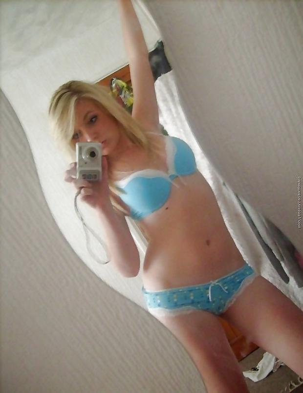 10P Blonde in curvy mirror