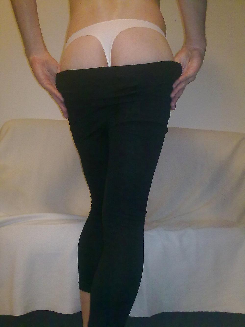 11P Leggings and white thong