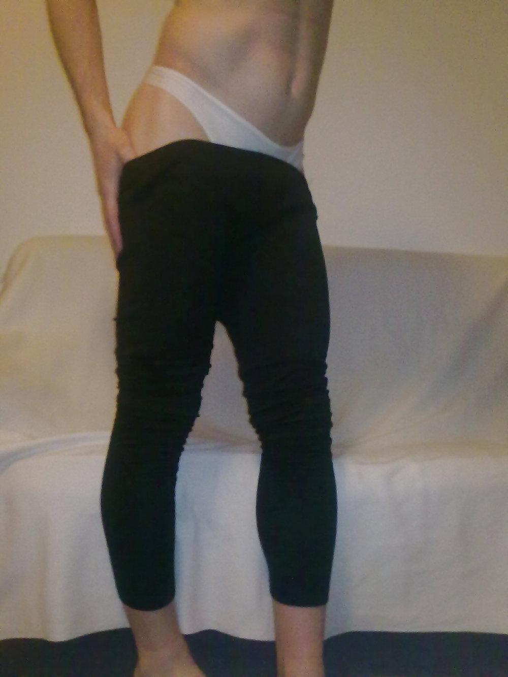 11P Leggings and white thong