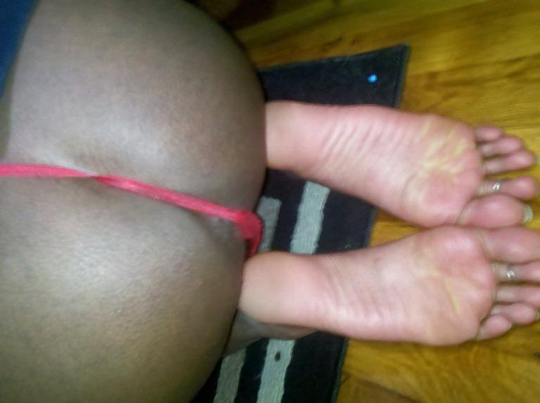 13P Red Thong and Sexy Feet 