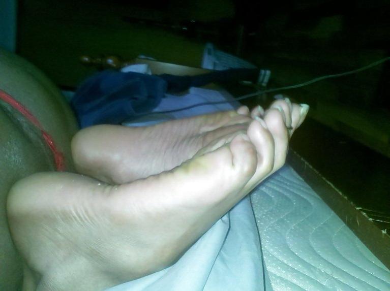 13P Red Thong and Sexy Feet 