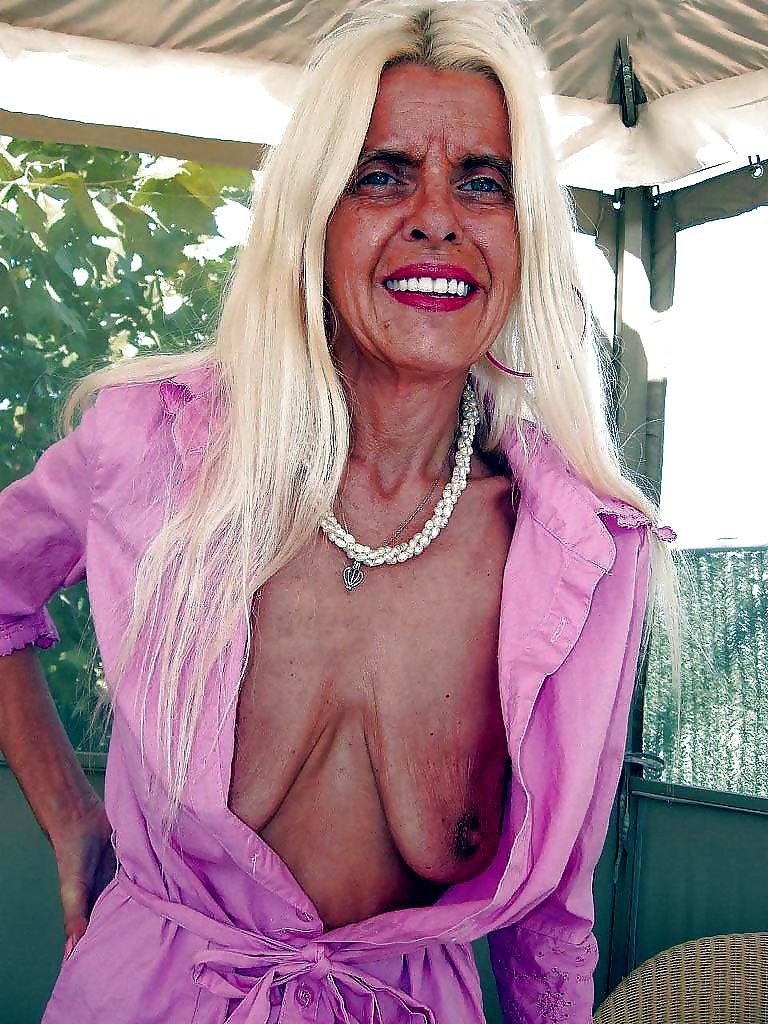 20P Horny Blonde Granny Loves to Show Off