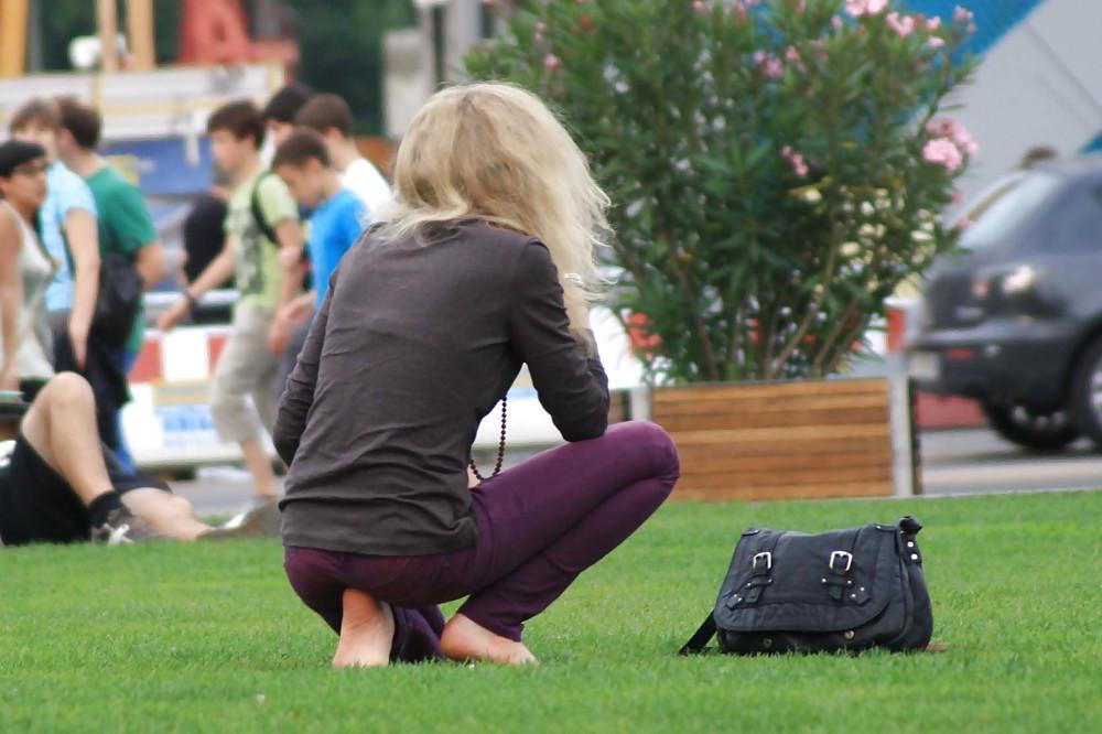 12P Blonde skinny teens in tight jeans