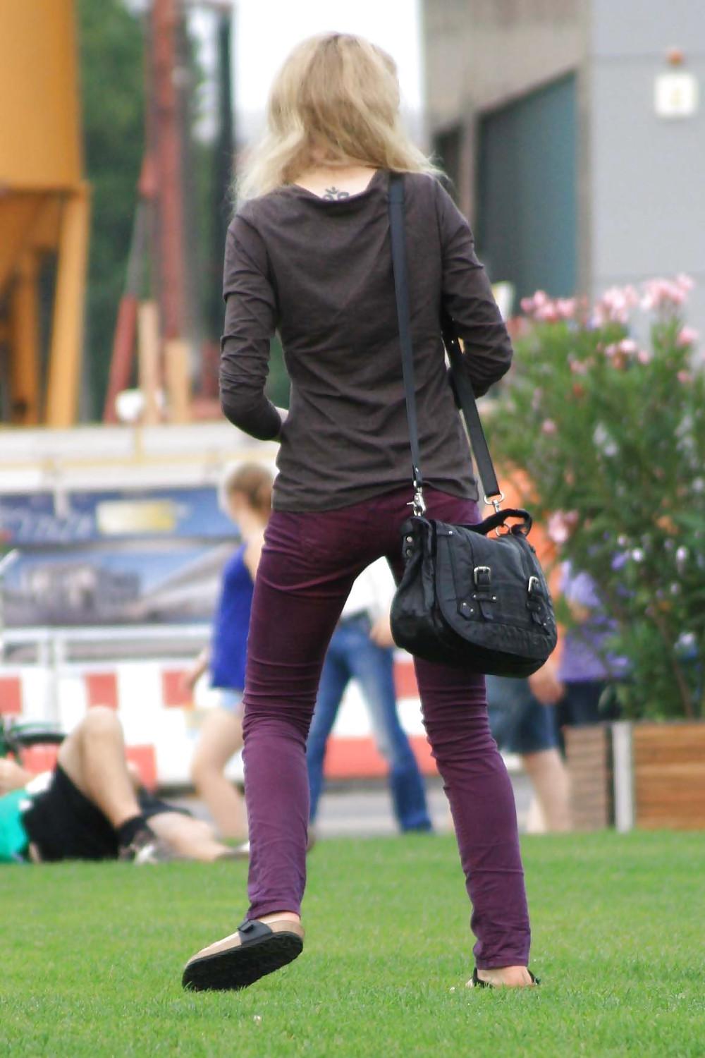 12P Blonde skinny teens in tight jeans