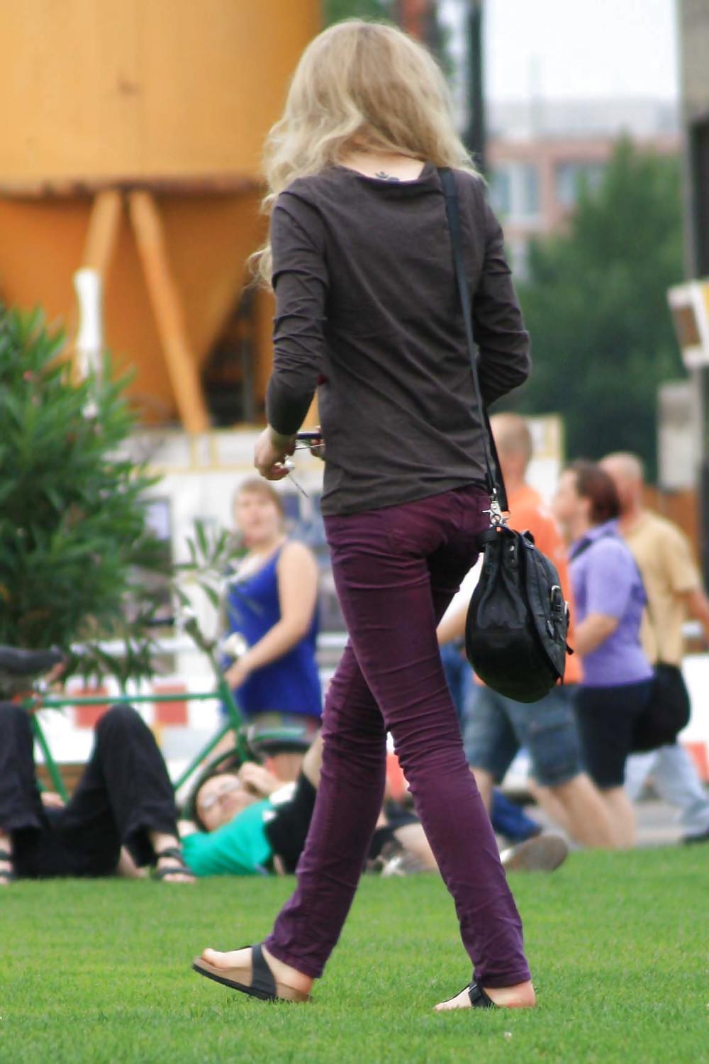 12P Blonde skinny teens in tight jeans