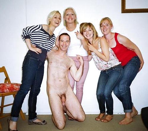 14P Woemn and cock 5 -Real private cfnm art party CFNM) 