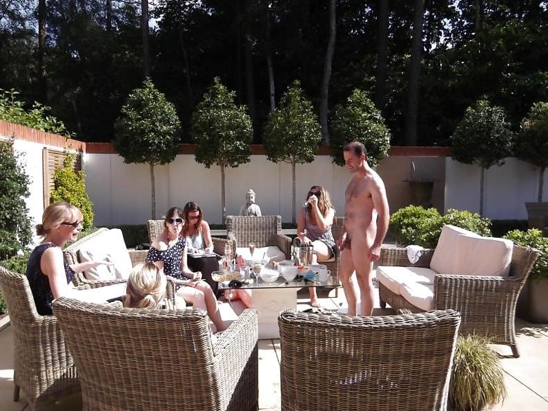 14P Woemn and cock 5 -Real private cfnm art party CFNM) 