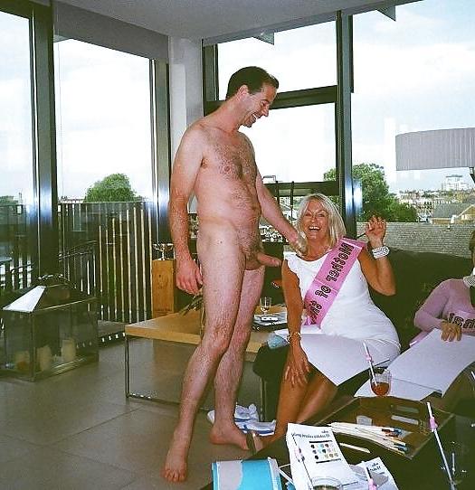 14P Woemn and cock 5 -Real private cfnm art party CFNM) 