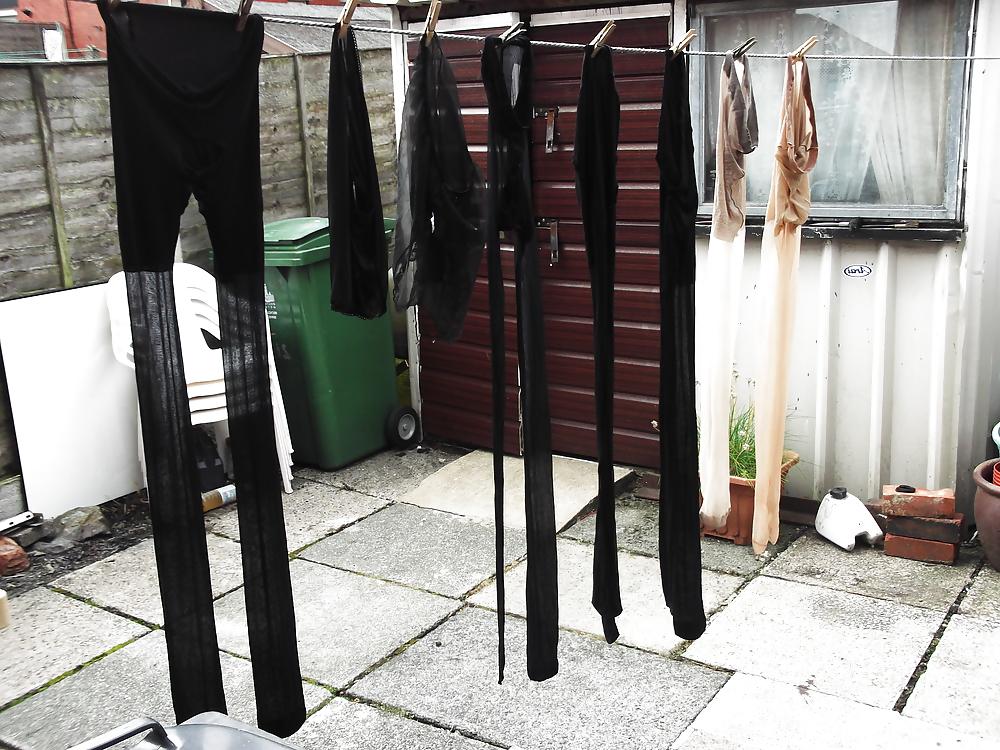 25P Showing off my pantyhose collection
