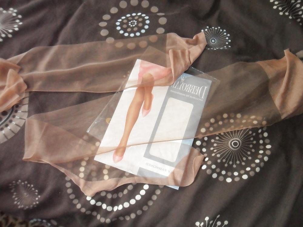 25P Showing off my pantyhose collection