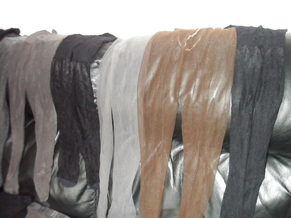 25P Showing off my pantyhose collection