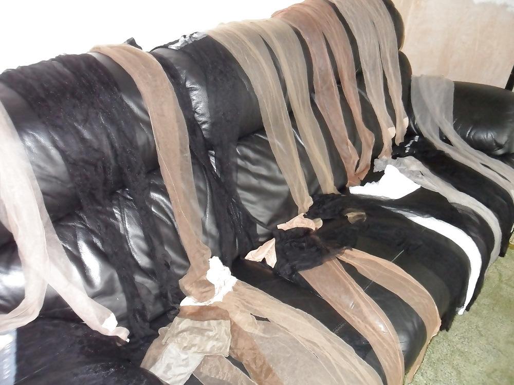 25P Showing off my pantyhose collection