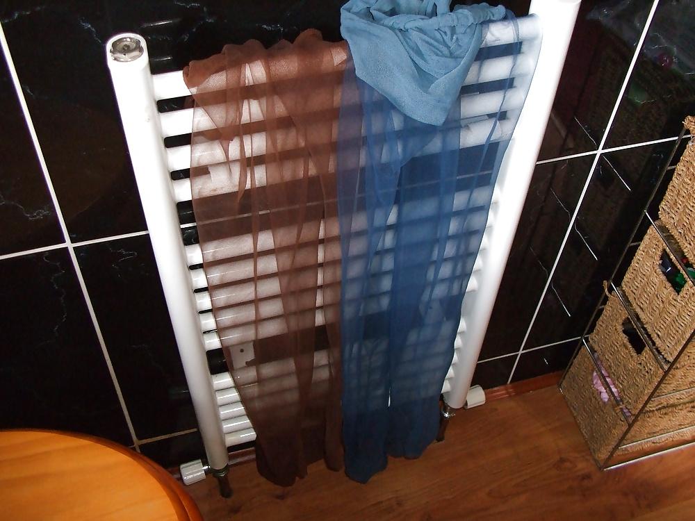25P Showing off my pantyhose collection