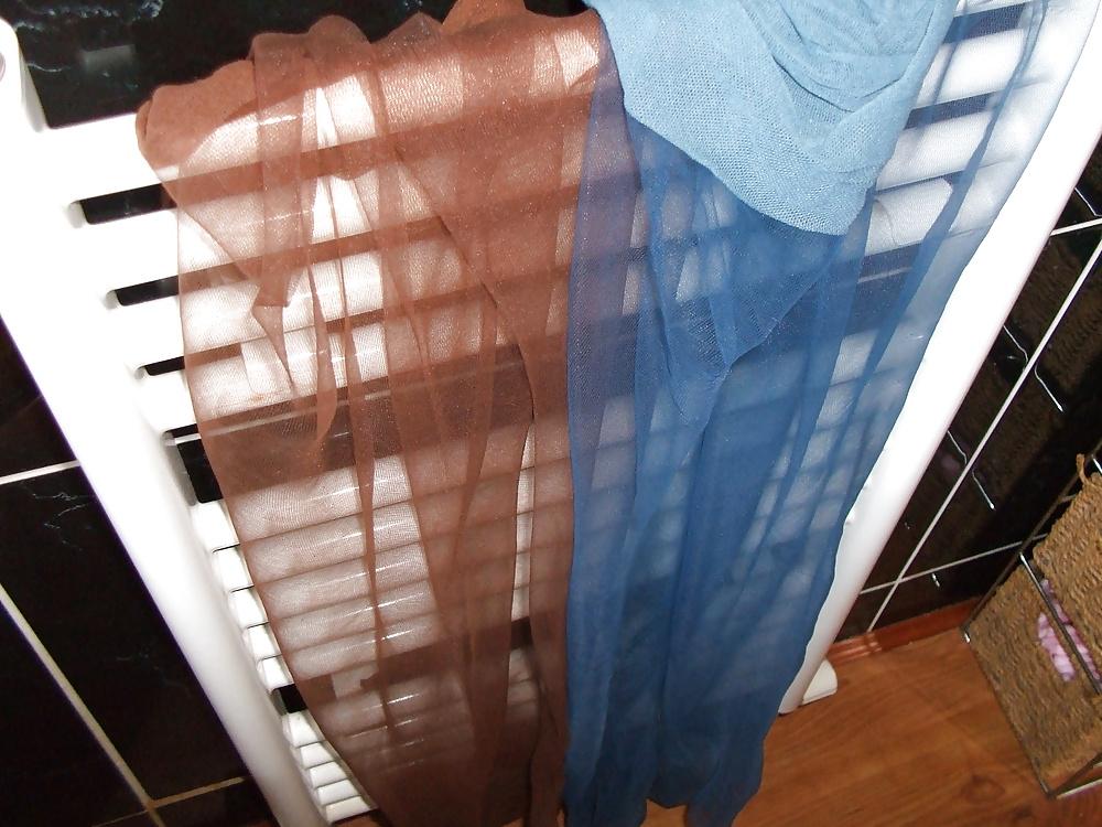 25P Showing off my pantyhose collection