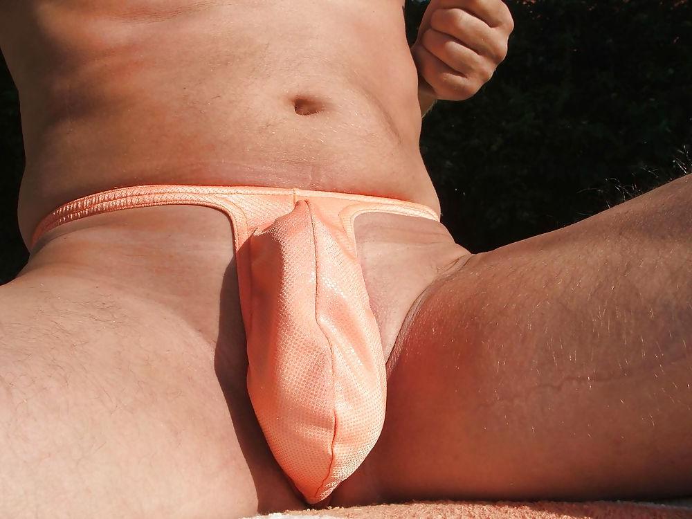 19P Outdoor tiny red thong
