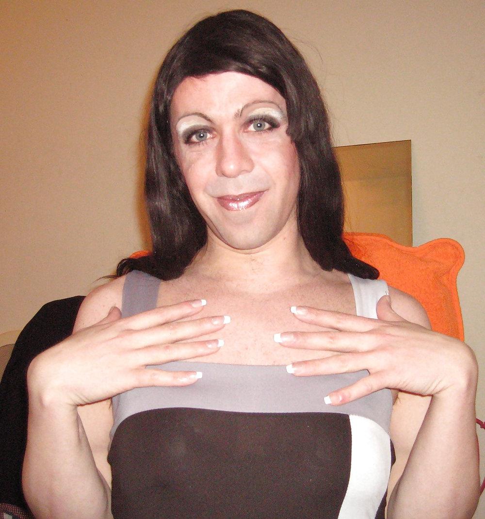 5P Me with fantasy black and white pantyhose