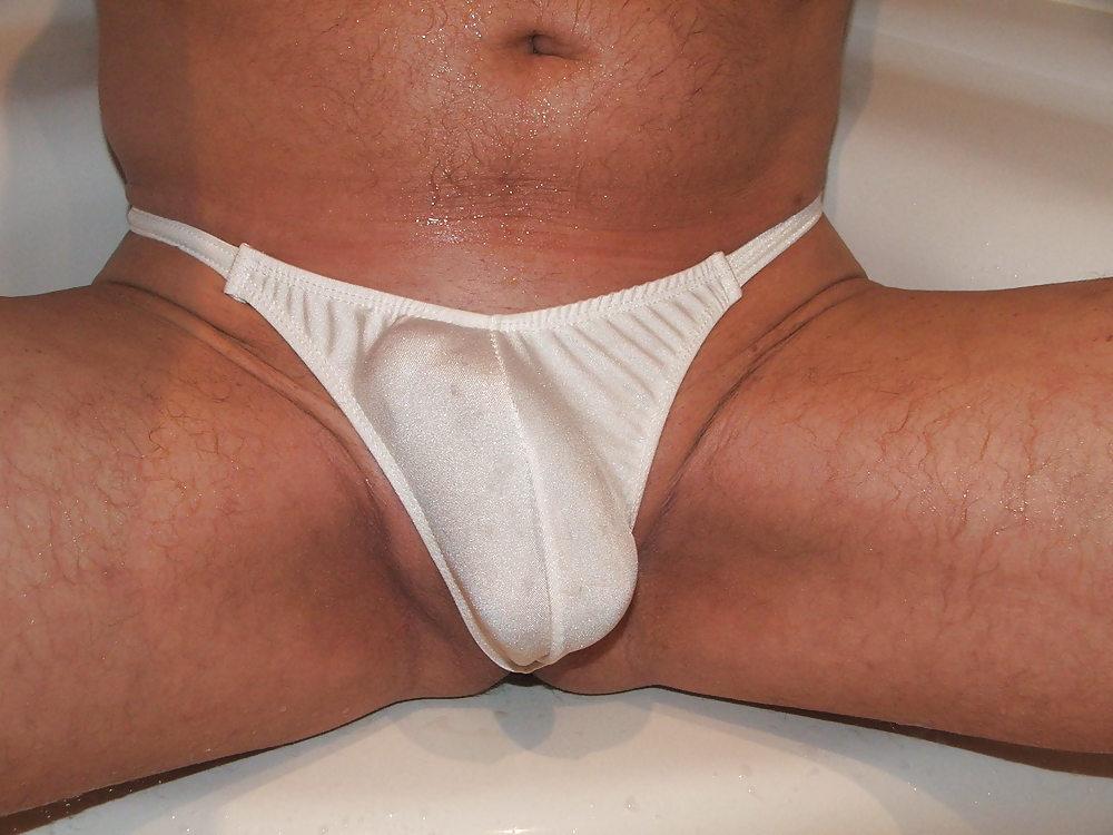 18P Weißer nasser Mikro-Tanga