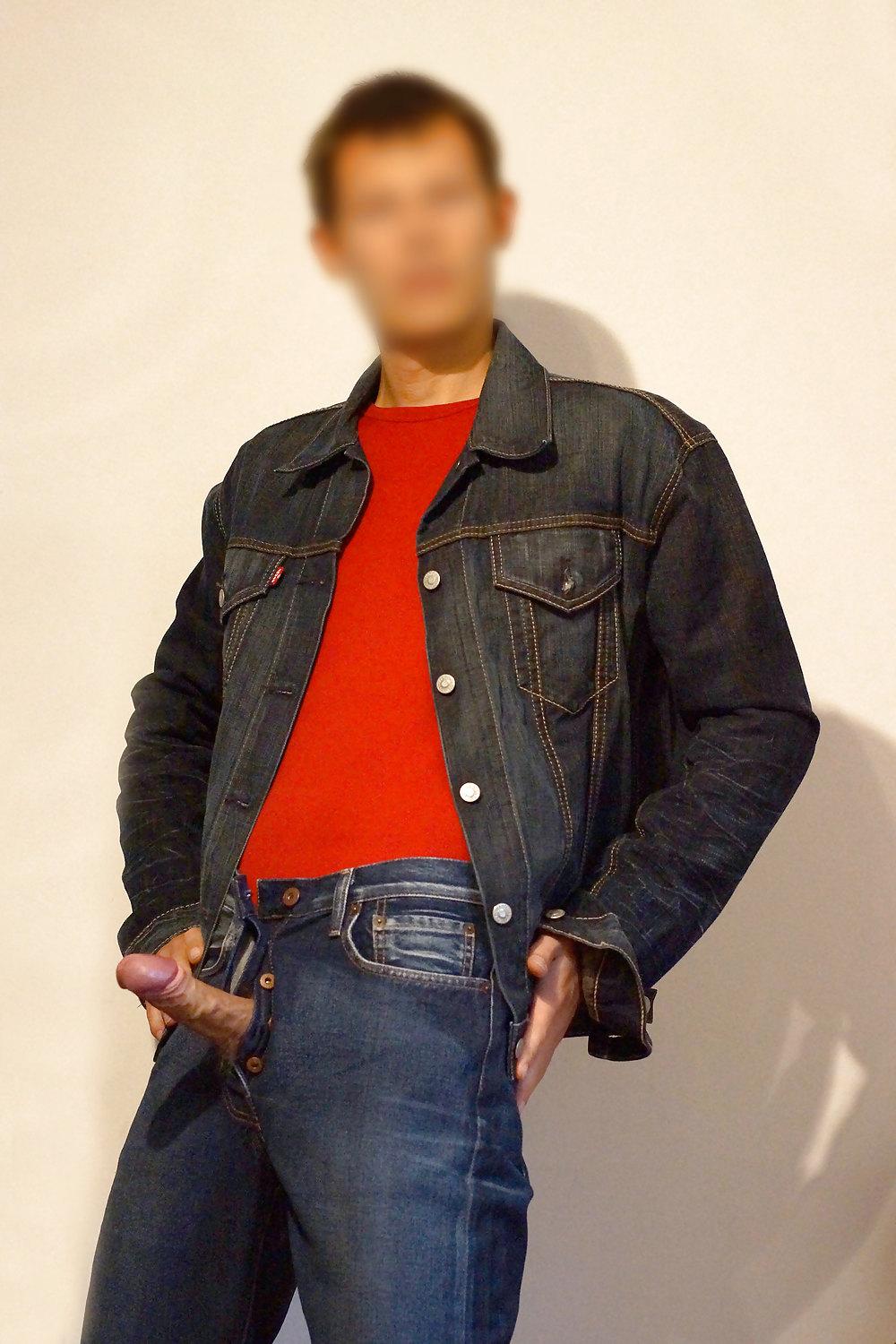 20P Hot jeans boy showing his beautiful cock