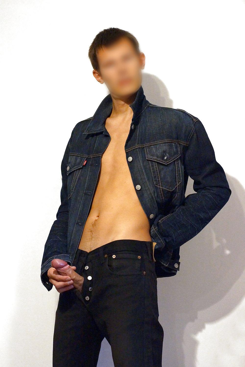20P Hot jeans boy showing his beautiful cock
