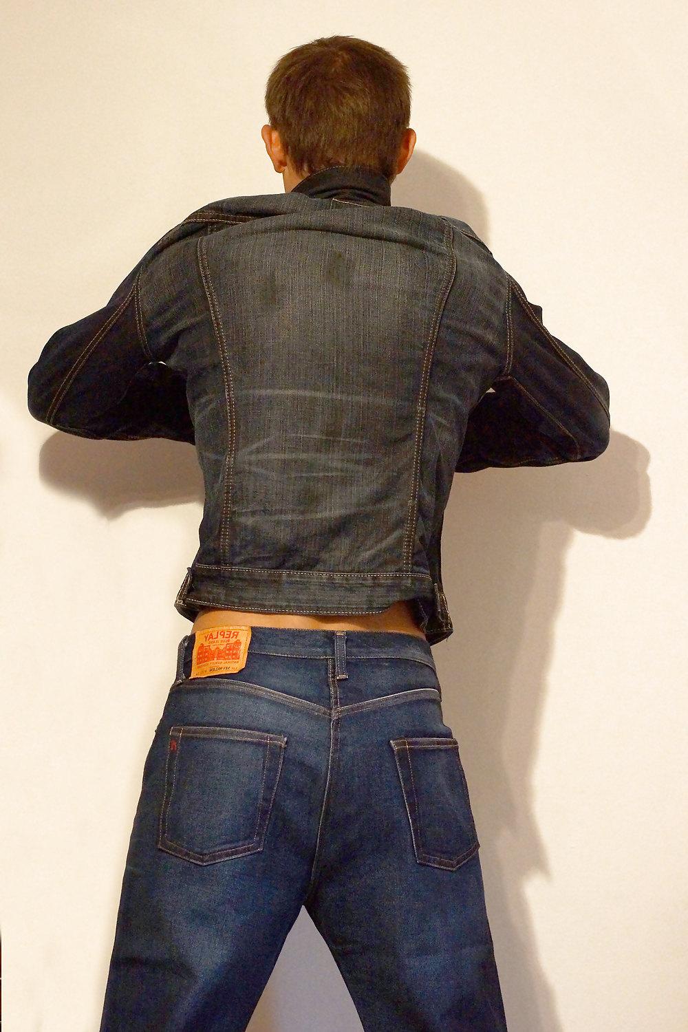 20P Hot jeans boy showing his beautiful cock