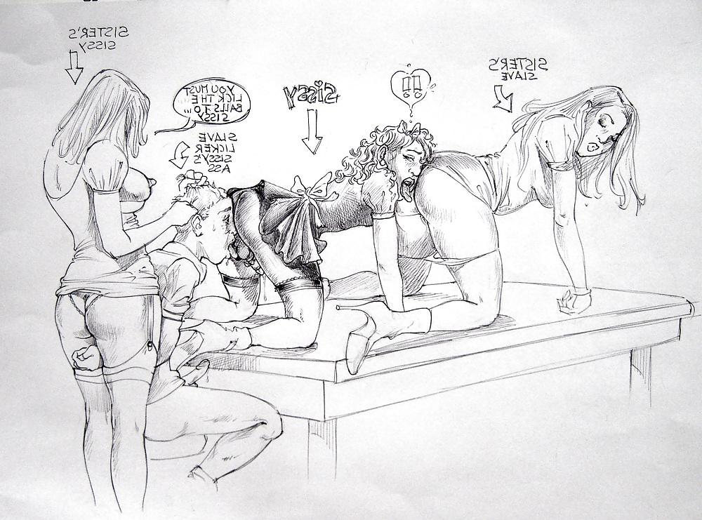 10P Femdom art works