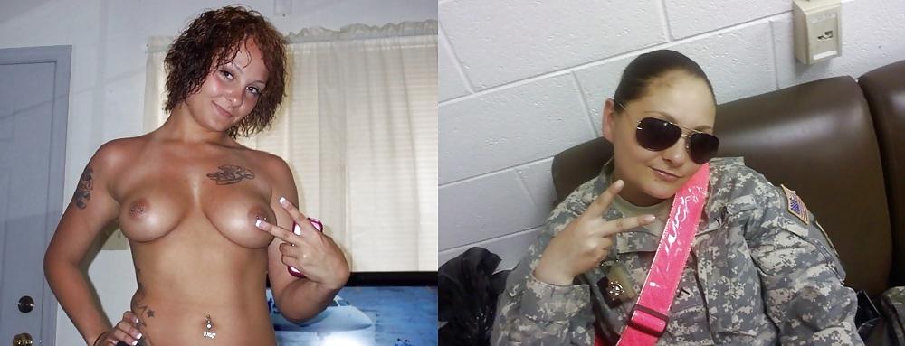 13P Dressed-undressed military girls