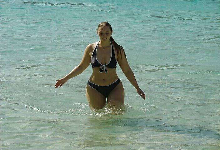 5P Blonde curvy girl being preyed on by a shark
