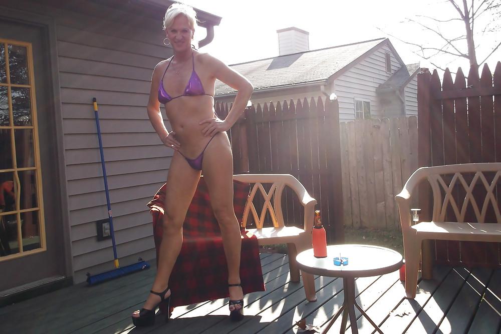 8P Purple thong kini