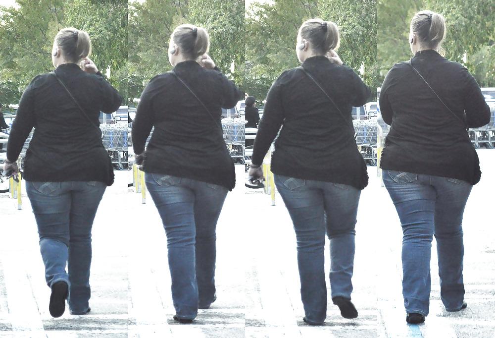 19P Fat Asses In Jeans - Public Creepin