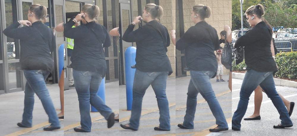 19P Fat Asses In Jeans - Public Creepin