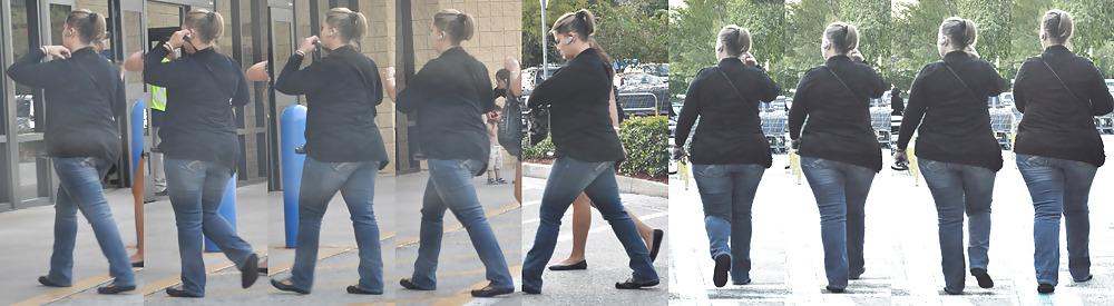 19P Fat Asses In Jeans - Public Creepin