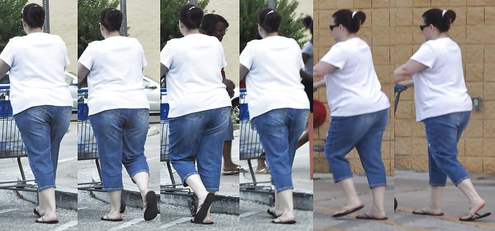 19P Fat Asses In Jeans - Public Creepin