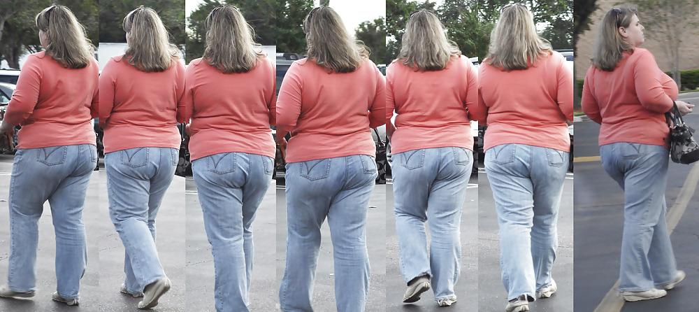 19P Fat Asses In Jeans - Public Creepin