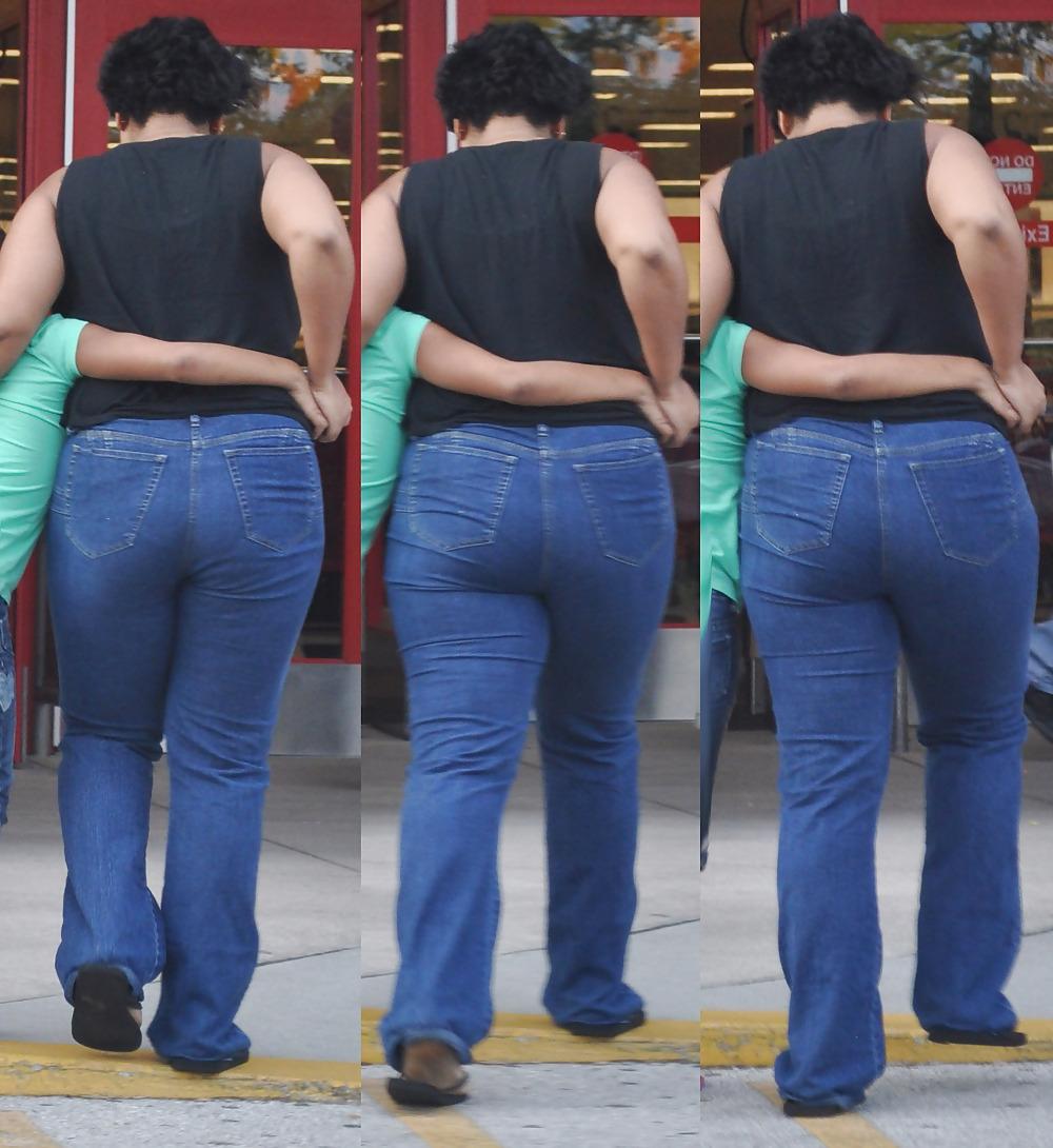 19P Fat Asses In Jeans - Public Creepin