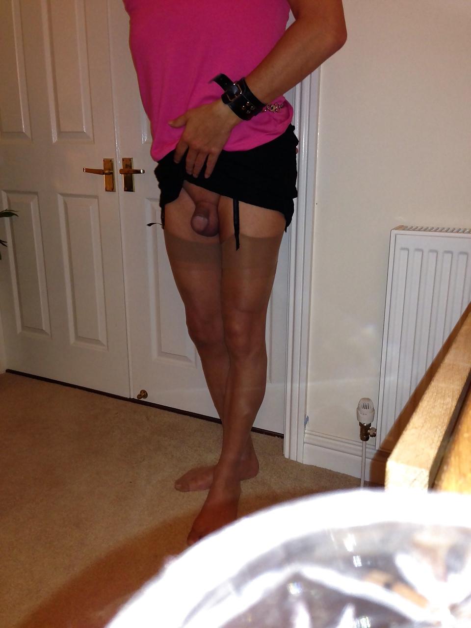20P Bondage stockings and miniskirt