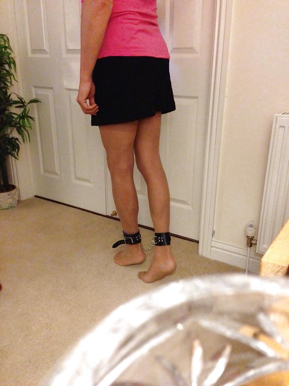 20P Bondage stockings and miniskirt