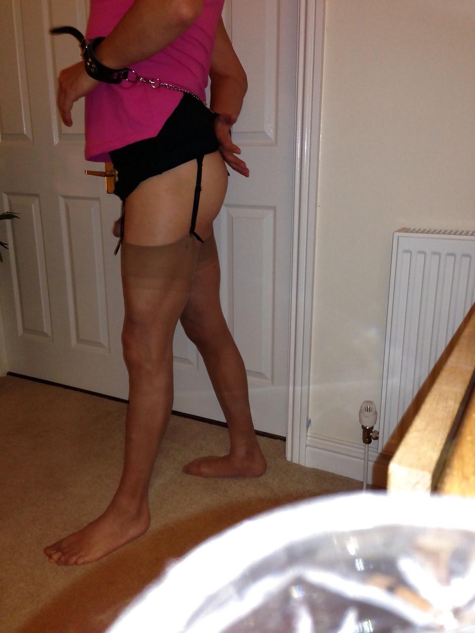 20P Bondage stockings and miniskirt
