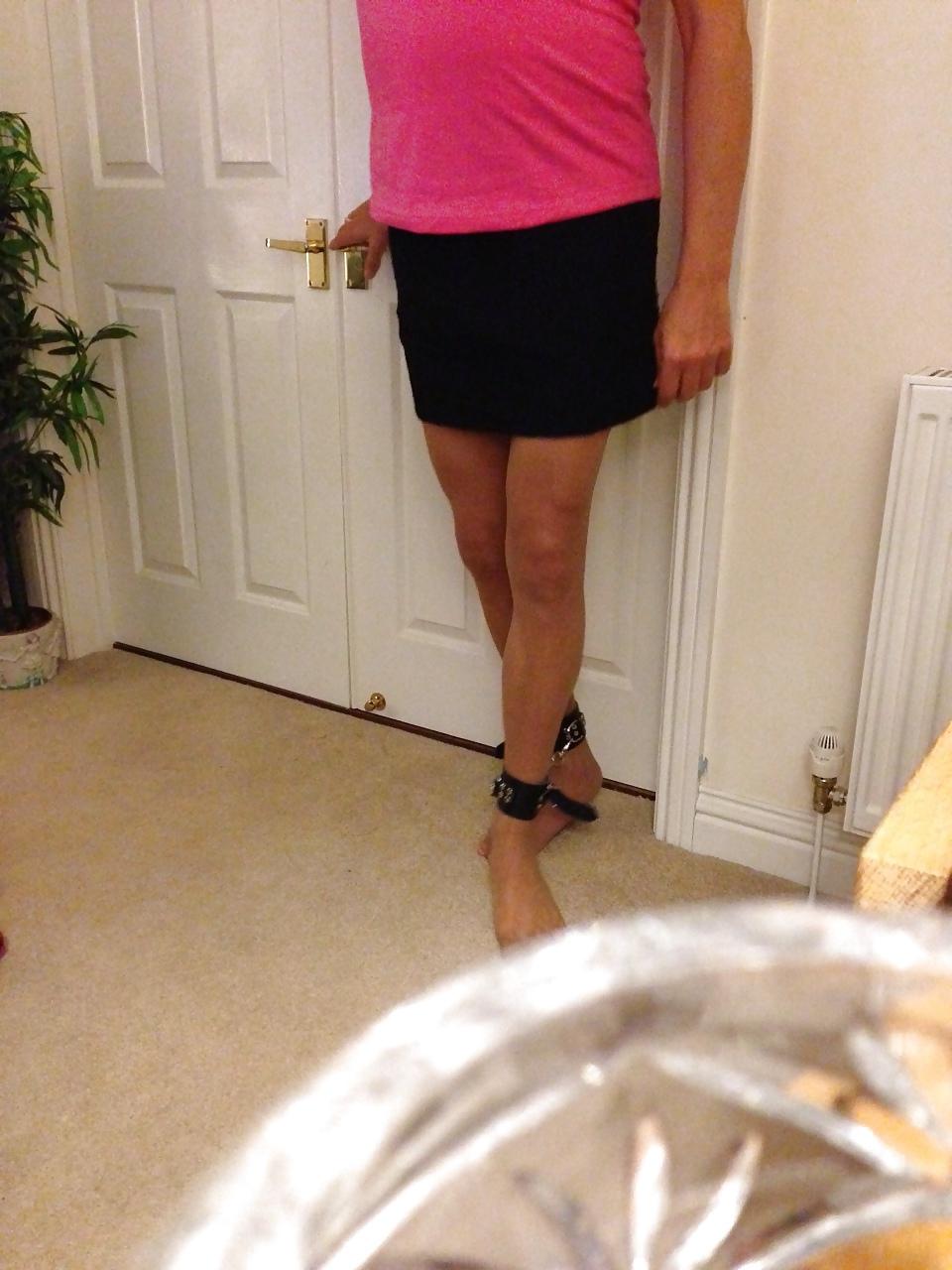 20P Bondage stockings and miniskirt