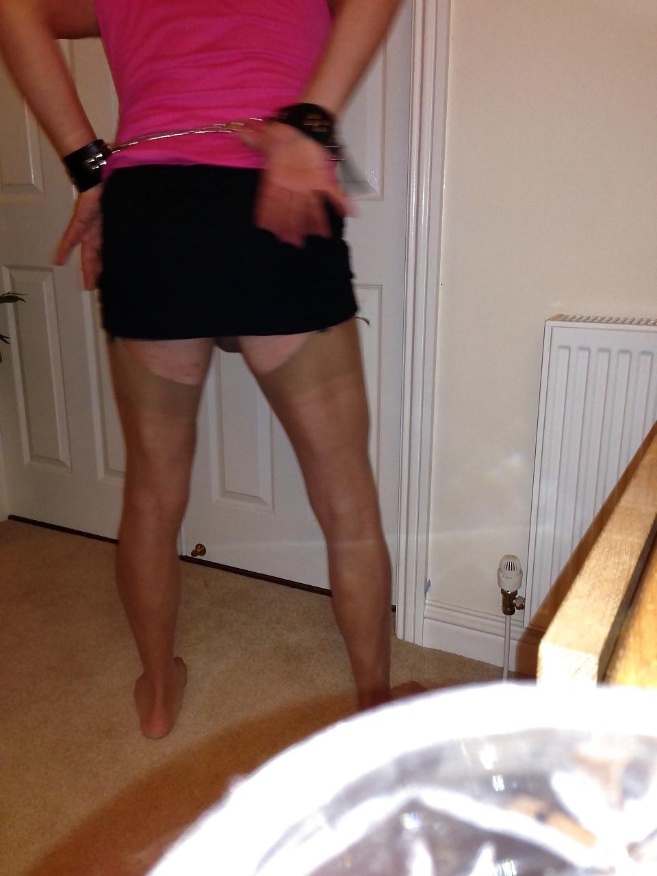 20P Bondage stockings and miniskirt