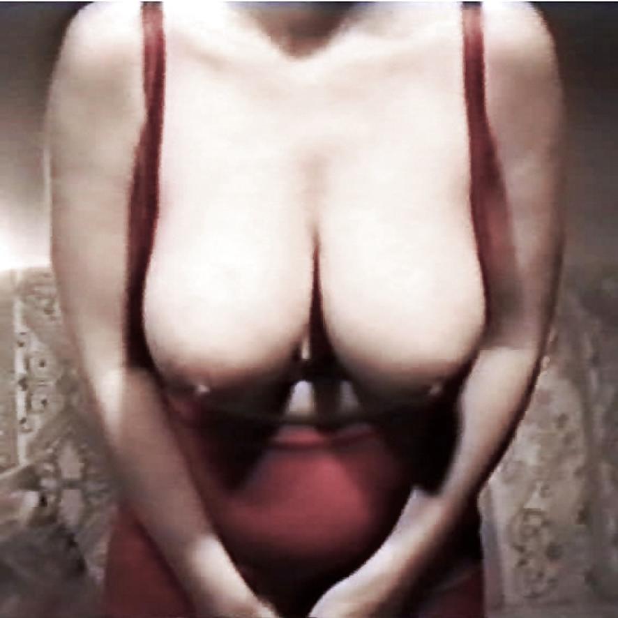 10P SAG - Big Udders Red Hot Monokini & Hot Legs In Miniskirt 09