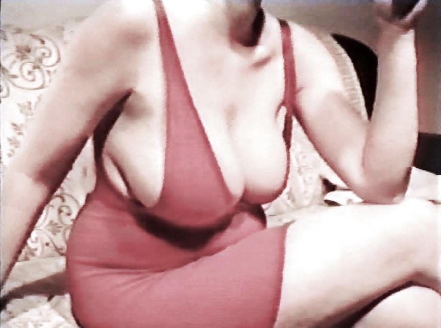10P SAG - Big Udders Red Hot Monokini & Hot Legs In Miniskirt 12