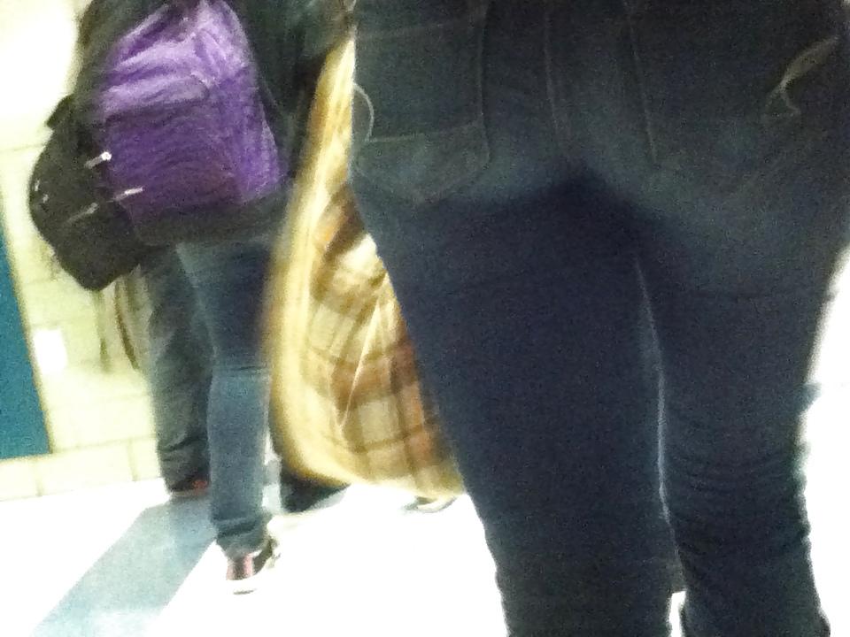 25P Fat asses in tight jeans