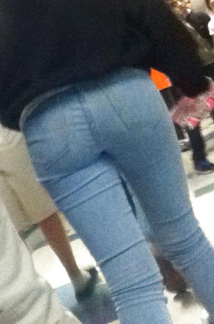 25P Fat asses in tight jeans