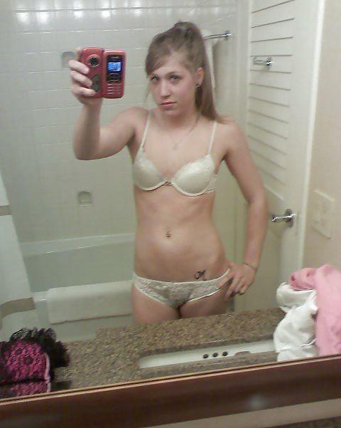 23P Blonde student - mirror shots
