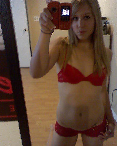 23P Blonde student - mirror shots