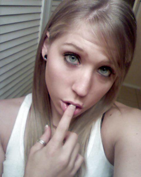 23P Blonde student - mirror shots