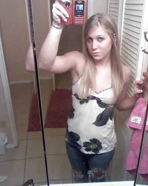 23P Blonde student - mirror shots