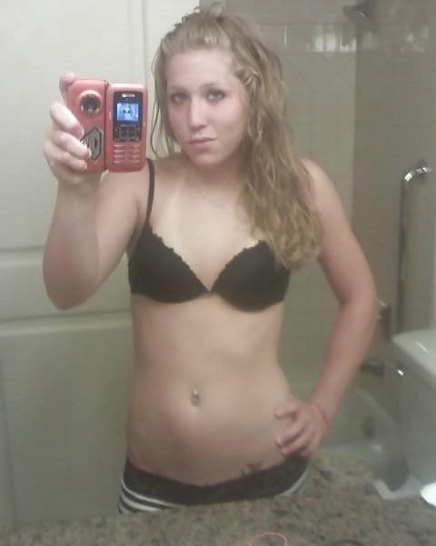 23P Blonde student - mirror shots